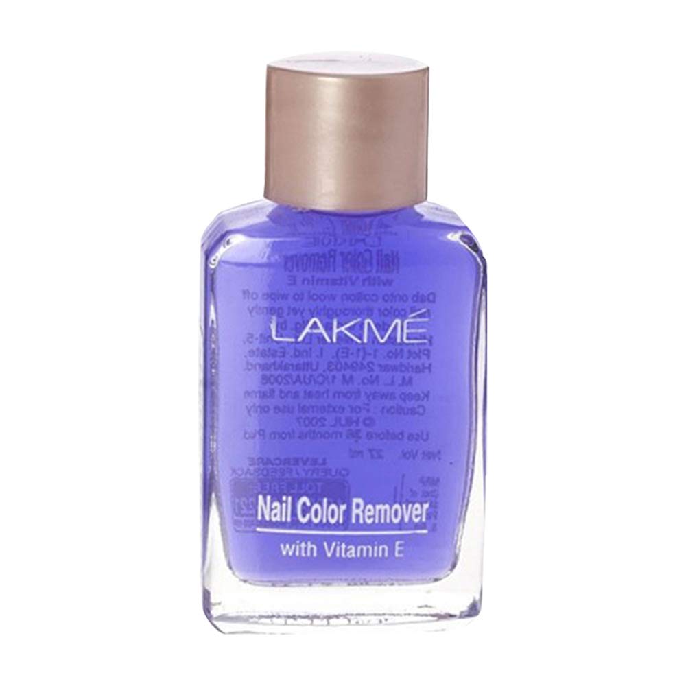 Lakmé Nail Color Remover, 27Ml & Lakmé Color Crush Nailart, M11 Classic Silver, 6 Ml