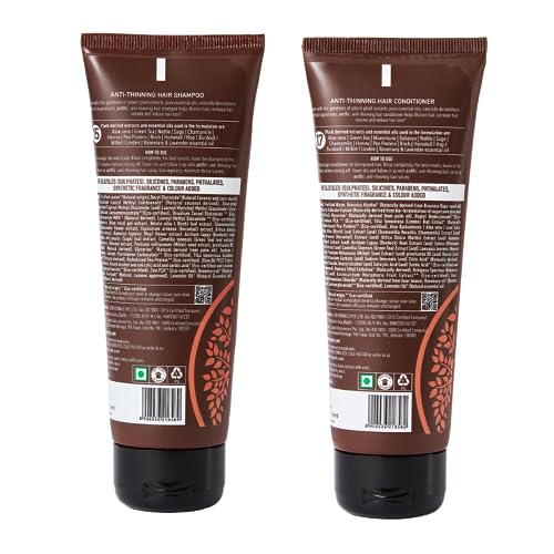 anthi: Anti-Hair Thinning Shampoo & Conditioner Combo-Shampoo 100 ml + Conditioner 100 ml | For Thinning Hair| Hair Thickening & Volume Boosting| Sulphate & Paraben Free| 200 ml