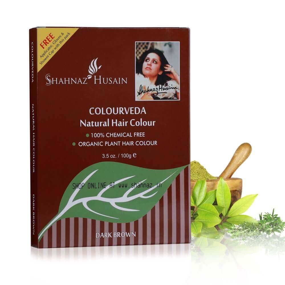 Shahnaz Husain Colourveda | Natural Hair Colour | 100% Chemical Free | Dark Brown | 100g