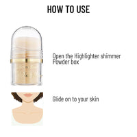 Seven Seas Body & Face Shimmer Highlighter Powder Pigments | For Eyes & Face Makeup | Shimmery Effect, Glitter, Duo-Chrome, Metallic, Intense Pigmentation | Product Used as Highlighter (Buttermilk)