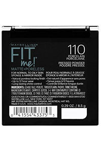 Maybelline New York Colossal Kajal, Black, 0.35G And Fit Me Matte Poreless Powder For Oily Skin, 110 Porcelain, 8.5G