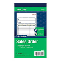 Adams Sales Order Books, 2-Part, Carbonless, White/Canary, 4-3/16