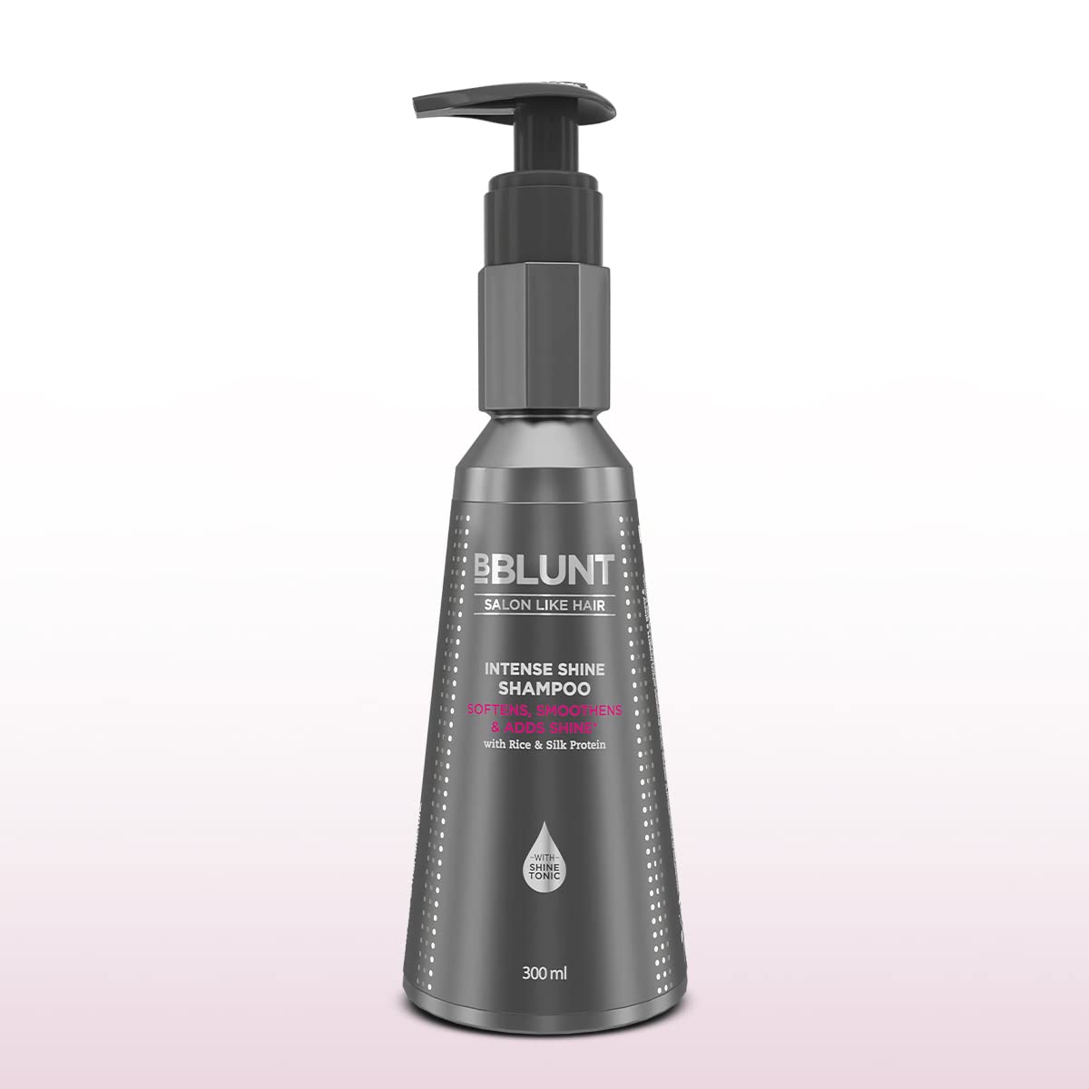 BBLUNT Intense Shine Shampoo with Rice & Silk Protein for 23X* Shinier Hair - 300 ml