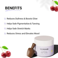 SEREKO Clarifying Gentle Exfoliation Body Scrub made with Fine textured Bath salts, Psycodermatology Formula, Vitamin C and Epsom salts, Skin Brightening Formula & Removes Dead Skin. 100g