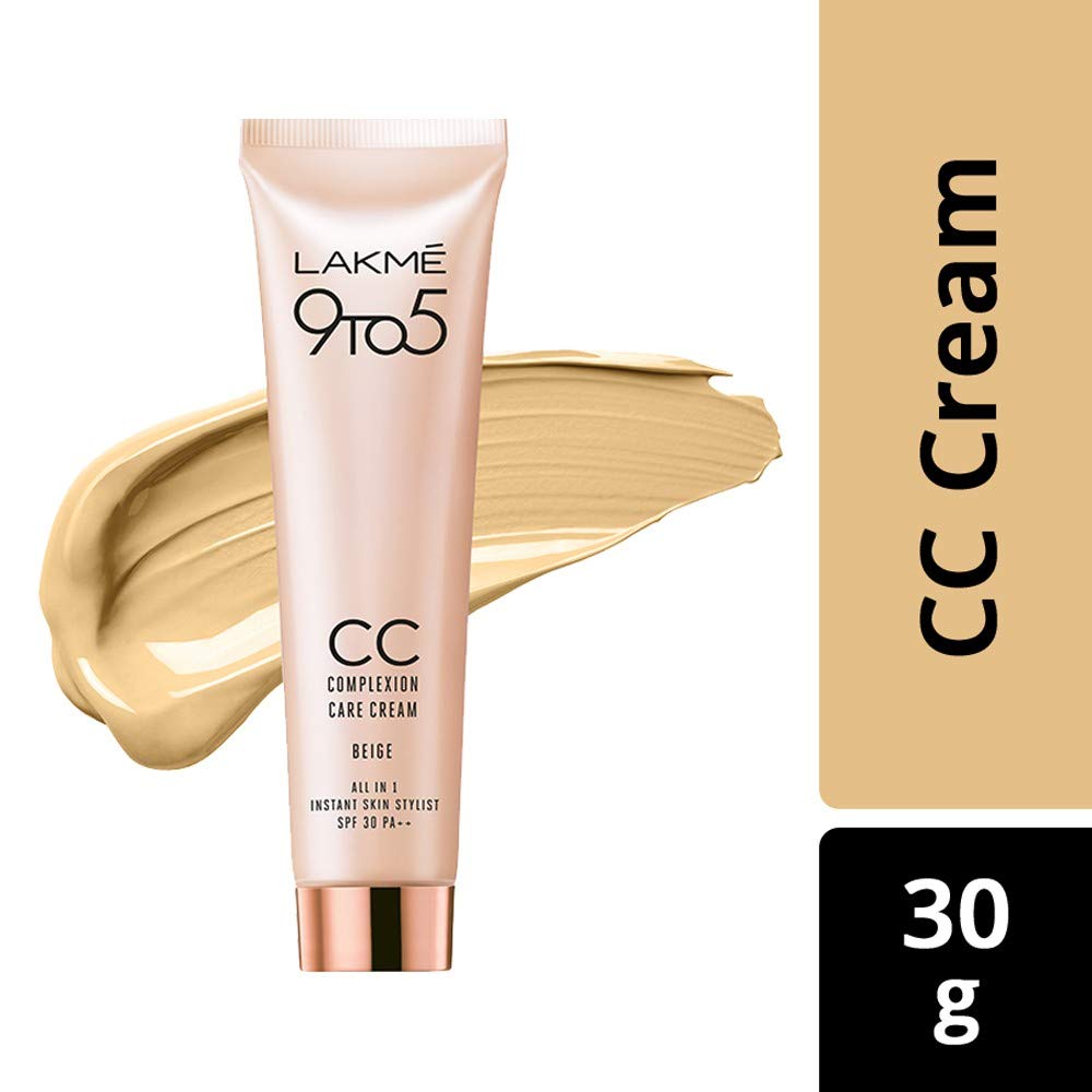 Lakmé 9 to 5 Complexion Care Face Cream, Beige, 30g And Lakmé Blush & Glow Kiwi Freshness Gel Face Wash, with Kiwi Extracts, 100g