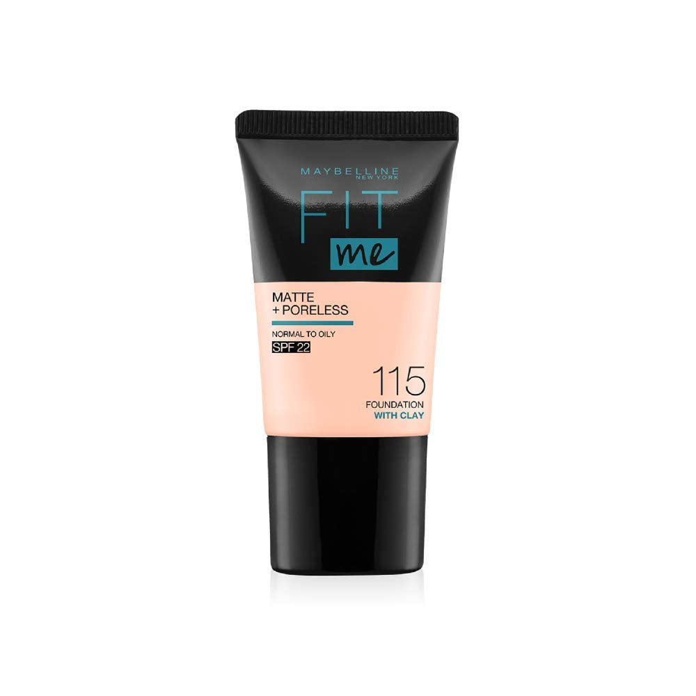 Maybelline New York Fit Me Matte+Poreless Liquid Full Coverage Foundation For Oily Skin Powder Tube,230 Natural Buff,115 Ivory,18Ml,Pack Of 1