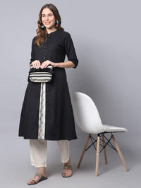 Pistaa's  Women Cotton Printed Cut Regular Kurta