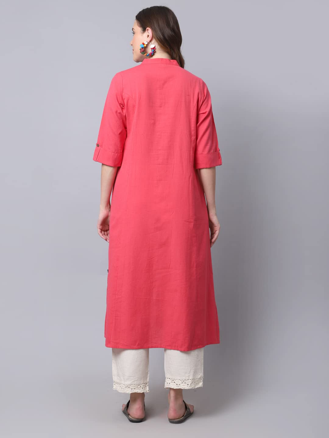 Pistaa's  Women Cotton Printed Cut Regular Kurta