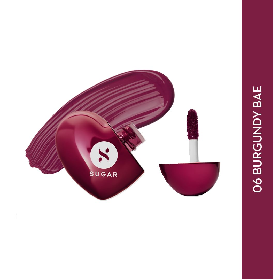 SUGAR Cosmetics LA LA Love Matte Liquid Lipstick | Lasts 18Hrs | Transferproof & Waterproof | 5ml | 06 Burgundy Bae