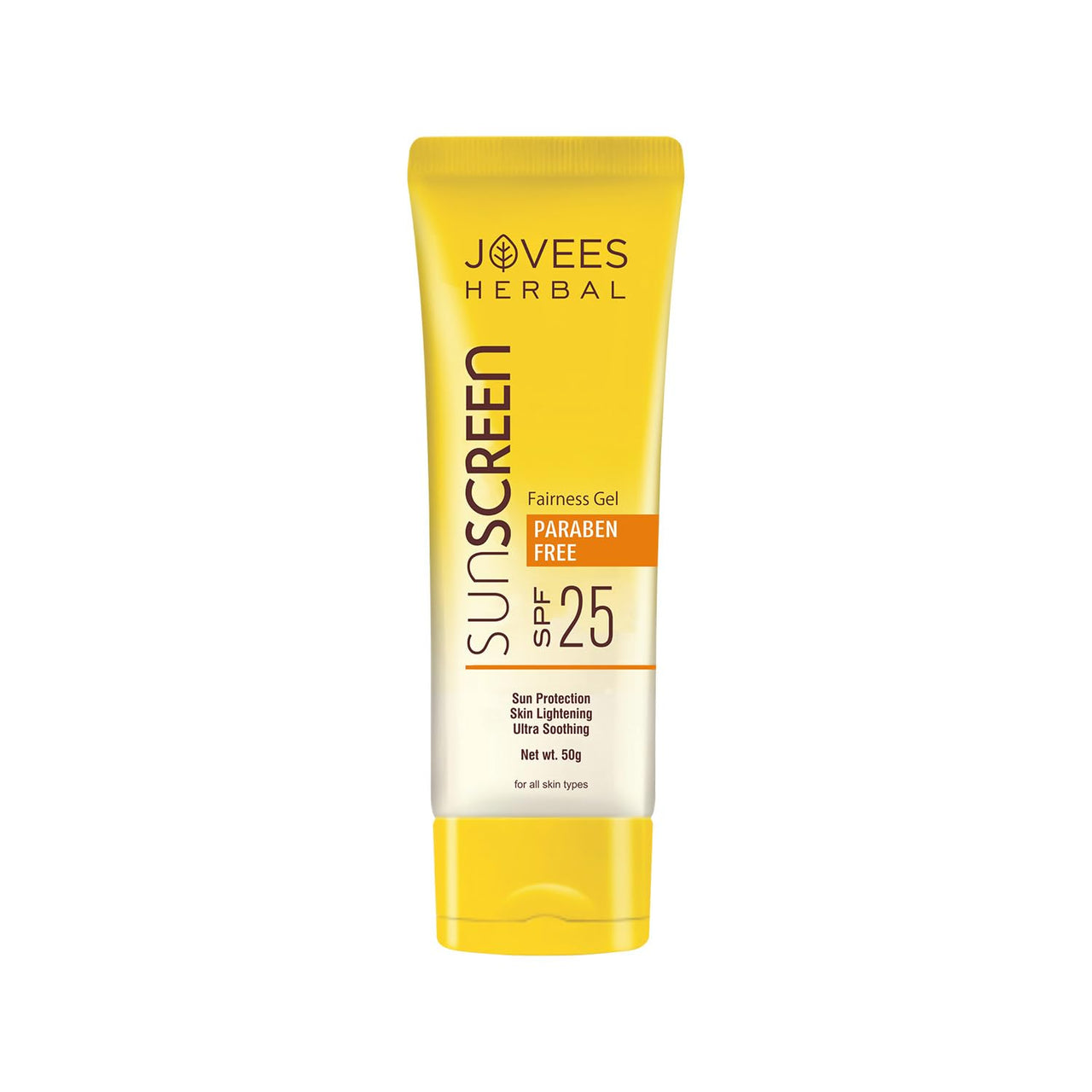 Jovees Herbal Sunscreen Fairness Gel SPF 25 For Tanning & Sun Damage | Oily, Sensitive, Dry Skin | Sunscreen For protect Your Skin with Lightweight & No White Cast Formula | Women/Men 50g