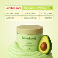 lovelang Avocado + Ceramide Hair Mask | Deep Repair for Damaged Hair, Split Ends & Breakage | Strengthens & Softens | 120ml | Avocado Scent | All Hair Types