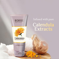 Richfeel Anti Acne Calendula Face Wash | Power of Soothing Calendula Extracts | For Skin prone to Acne & Blemishes | Physician Formulated | Helps Calm & Replenish Skin | 100 g