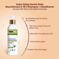Indus Valley organic shampoo and Conditioner for hair care (Daily Care Shampoo, 200 ml (Pack of 1))