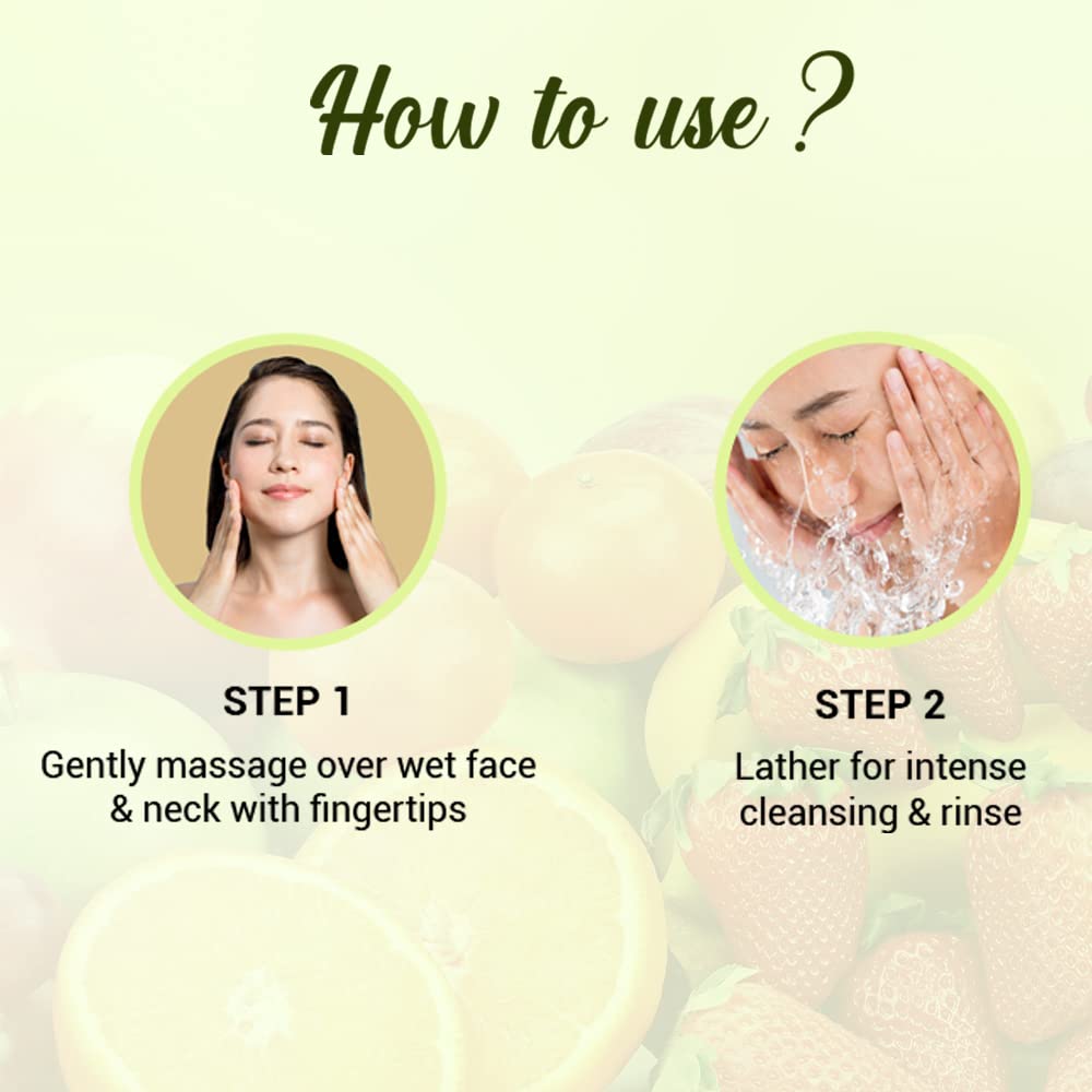 Biotique Fruit Brightening Face Wash| Ayurvedic and Organically Pure| Advanced Swiss Technology |100% Botanical Extracts| Suitable for All Skin Types | 200mL (Pack of 3)