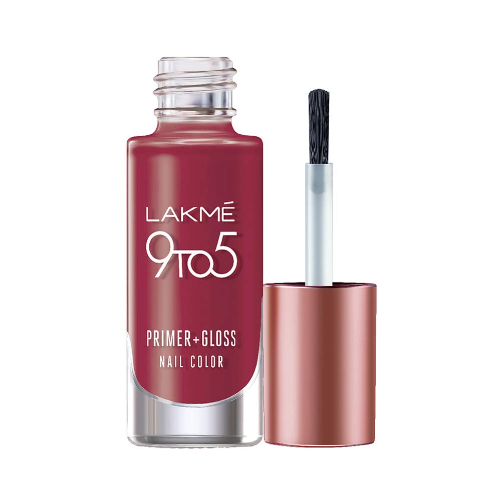 Lakmé 9 To 5 Primer + Glossy Finish Nail Colour & 9 To 5 Primer + Gloss Nail Colour Combo, 6 Ml