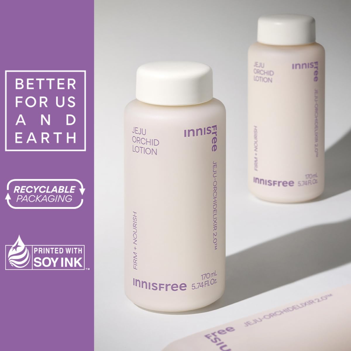 Innisfree Jeju orchid Face Lotion for Elasticity, Brightening and Nourishing | Moisturiser with Anti Aging Care with Hyaluronic Acid and Peptides-170ml