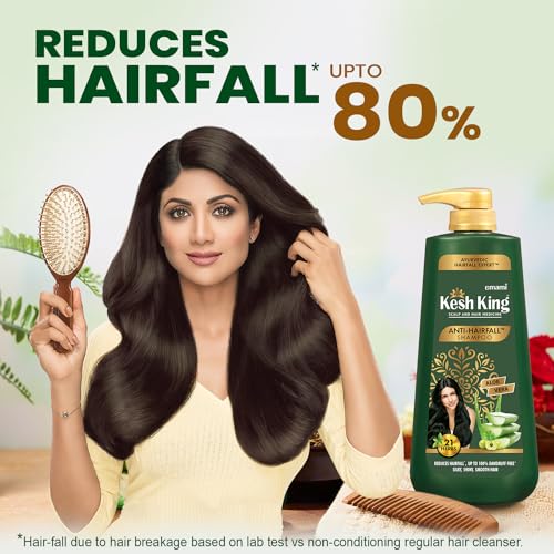 Kesh King Ayurvedic Anti-Hairfall Shampoo | Reduces hairfall | 21 Ayurvedic herbs | No Paraben & No Silicon | Enriched with Aloe Vera, Bhringraja & Amla | 600 ml