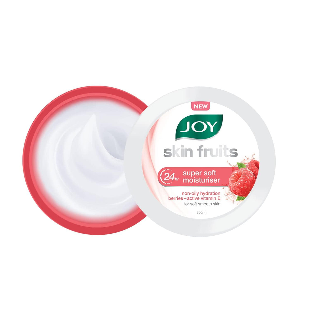 Joy Super Soft Skin Cold Cream for 24 Hr Moisturization - Berries (2 x 200ml) - Lightweight & Oil Free Moisturizer For Instant Hydration | Non Sticky & Non Greasy Cream for Hands, Face & Body