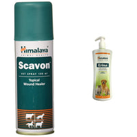 Himalaya Combo of Scavon Spray, 100 ml & Erina Coat Cleanser, 450 ml