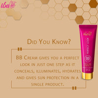 Iba Perfect Look BB Cream With 24 Karat Gold 30g Medium Shade l Even Coverage l Fades Dark Spots & Blemishes l Halal Certified & Vegan Makeup