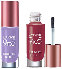 LAKMÉ Lk9-5 P+Gnaillushlavender 6Ml & 9 To 5 Primer + Glossy Finish Nail Colour Combo