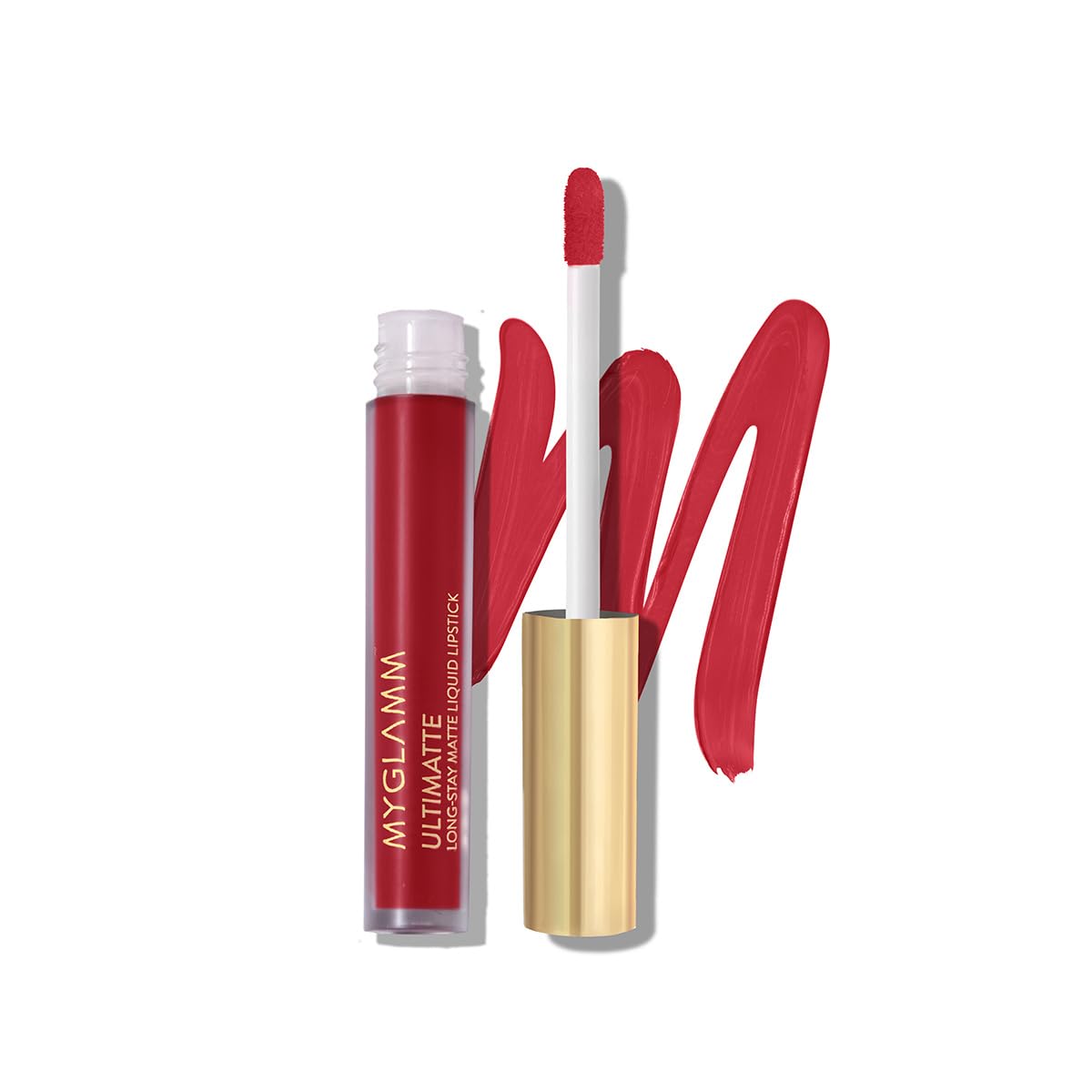 MyGlamm Ultimatte Long Stay Matte Liquid Lipstick-Scarlet Queen-2.5 g | Red Lipstick With Vitamin E | 8hr Long Lasting Lipstick | No-Smudge, Waterproof Formula | Vegan & Cruelty Free