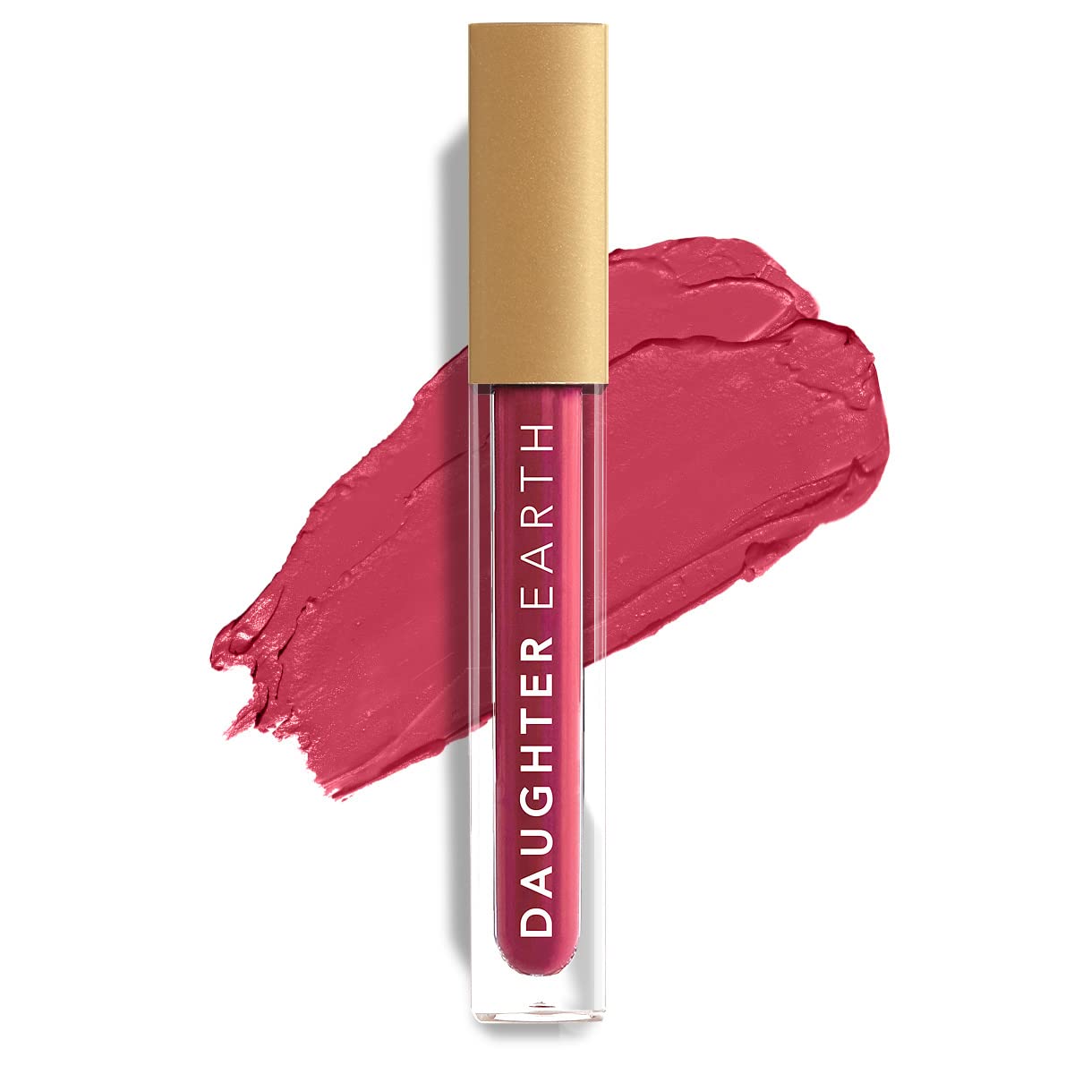 DAUGHTER EARTH Liquid Lipstick With Vitamin E & Hyaluronic Acid | Vegan Highly Pigmented Lip Color | Long Lasting Matte Smudge Proof Lip Stick For Moisturised Hydrating Lips - The Original Pink | 5ml