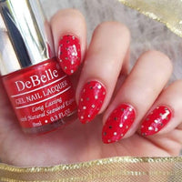 DeBelle Gel Glossy Finish Nail Polish French Affair (Scarlet Red), 8 Ml - Enriched With Natural Seaweed Extract, Cruelty Free, Toxic Free
