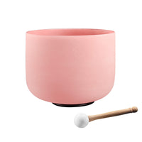 Kresec Pink 8 Inch Crystal Singing Bowl F Note (¡À40 cents) Heart Chakra with O-ring and Mallet for Meditation, Yoga, Spiritual and Body Healing and Energy Cleansing Pink F Note