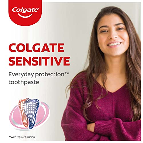 Colgate Sensitive Everyday Protection Toothpaste, Combo Pack Of 160g (80g X 2), Specifically Developed For Sensitive Teeth & Healthy Gums, Tooth paste For Prevention Of Cavities & Plaque