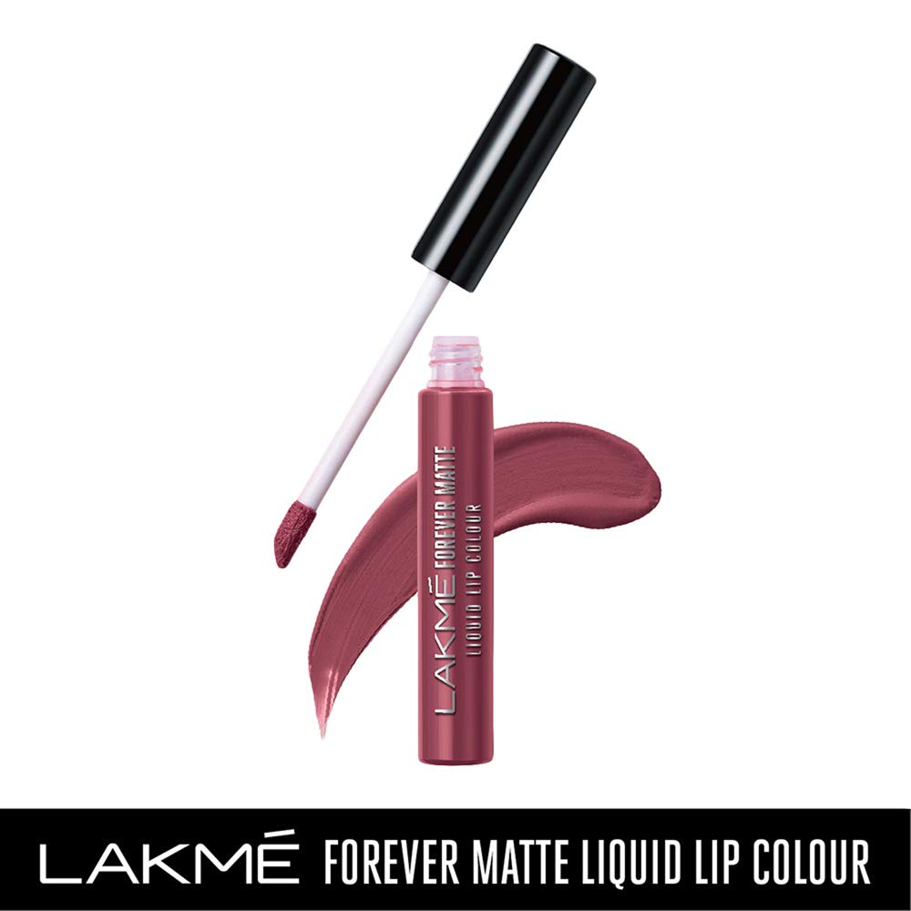 Lakmé Forever Matte Liquid Lip Color, Red Sangria, 5.6 ml and Forever Matte Liquid Lip Colour, Nude Pink, 5.6 ml, Matte Finish