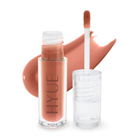 HYUE HydraPlump™ Lip Plumper | 4 ml | Long-term Plumping Effect & Hydration | Non-sticky Formula with Cooling Ice Cube sensation | Jojoba Oil, Vit E & Pomegranate Extract | Flat-tip Applicator (Cinnamon Girl, 4)