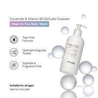 Minimalist Baby Gentle Head to Toe Wash | Tear-free | pH 5.5 | Proven Safe & Pediatrician Approved Baby Wash | Ceramide & Vitamin B5 Delicate Cleanser | 400ml