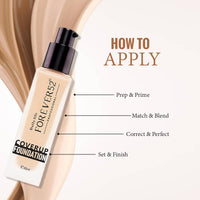 Forever52 Daily Life Coverup Foundation For All Skin Type | Natural Matte Finish, Long-Lasting Full Coverage Liquid Foundation(Bronze - 20.5, 30Ml)