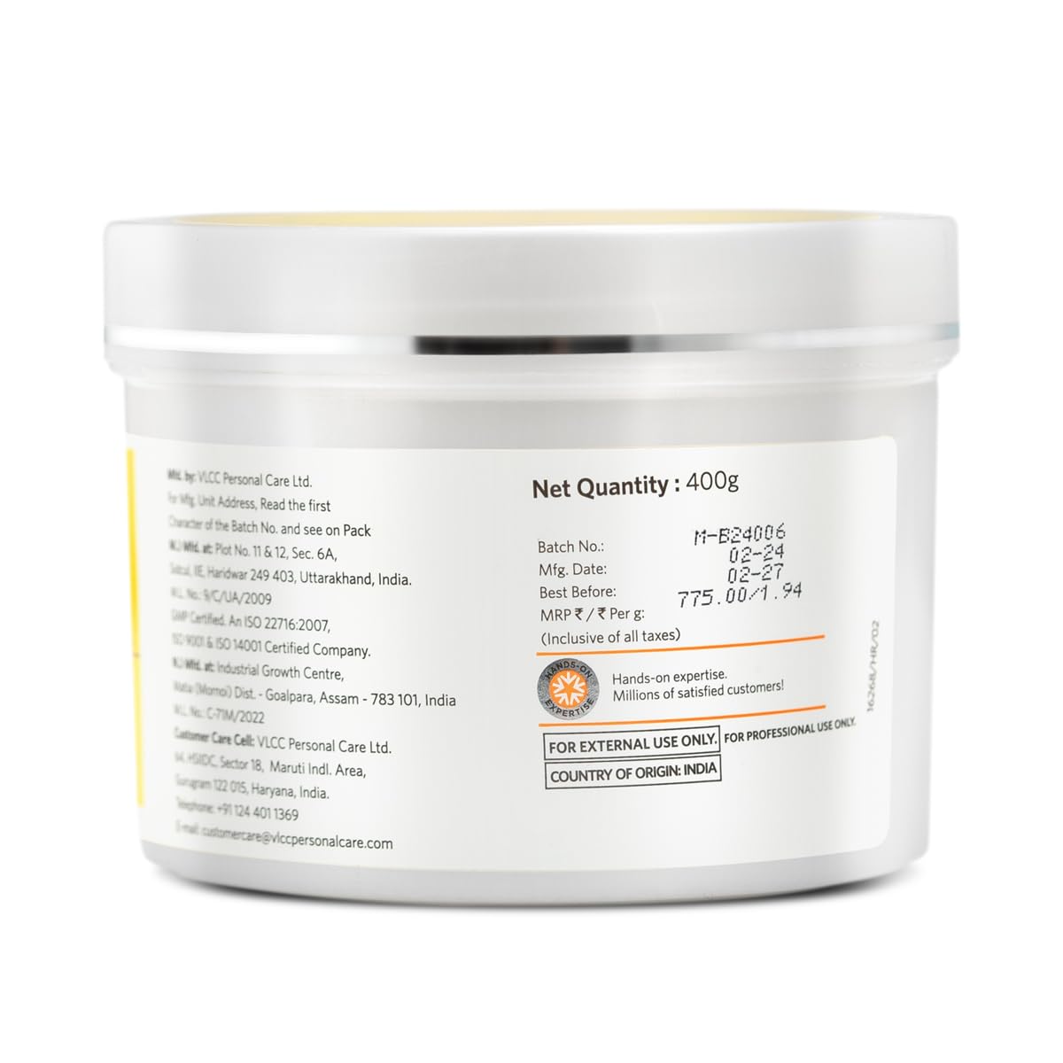 VLCC Specifix PROFESSIONAL Skin Brightening De-Tan Face Pack - 400g | With Glycolic Acid, Niacinamide, and Kojic Dipalmitate | Easy Tan Removal, Anti Pigmentation | For Dark Spots, and Dull Skin.