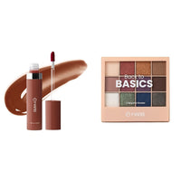MARS Drip Lip Mist for Women (4.5 ml) (06-Cocoa Drip) 12 Shades Back to Basics Glossy Eyeshadow Palette with Free Applicator (14.4 gm) (Shade-01)