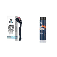 Sotrue Derma Roller For Hair Growth 1 mm with 540 Titanium Needles and Beardhood Hair Volumizing Powder Wax 20g