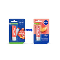 NIVEA Lip Balm, Fruity Peach Shine,4.8 g (Pack of 1)