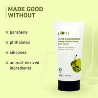 Plum Olive Fresh Hair Mask For Damaged Hair, With Olive Oil, Macadamia Oil And Shea Butter - Hair Spa Cream For Women & Men | 80 Gm, 1 Count
