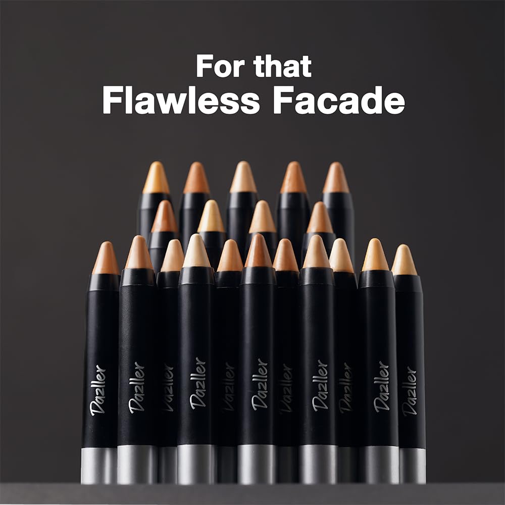 Dazller Blend 'N Brighten Concealer Stick, Creamy, No Caking, Full Coverage, Long lasting, Water-resistant, 190 - Eastlake Gold, 4.5g