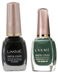 Lakmé Insta Liquid Eye Liner Matte Finish, Green, 9ml & Insta Eye Liner Matte Finish, Black, Water Resistant, Long-Lasting, 9ml