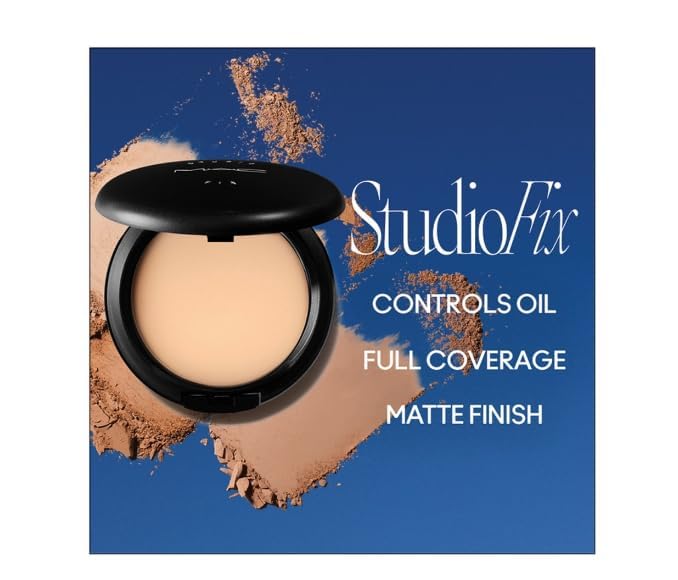 NEW MACC Studio Fix Professional Waterproof oil-free Longlasting Liquid 24-hour colour-true foundation Matte Finish For Women, Girls 15g - Shine-Free Compact Powder (All NC) (NC-43)