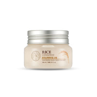 The Face Shop Rice & Ceramide Moisturizing Cream with Rice Extracts for Skin Brightening | Ceramide Moisturizer For Skin Barrier Repair | Paraben & Paraffins Free, Korean skin care products, 50ml