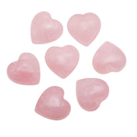 Loveliome 7 Pcs Natural Mini Rose Quartz Heart Love Healing Palm Crystal Energy Stone(0.6 Inch) B-pink-rose Quartz-1 0.6