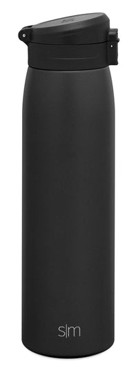 Simple Modern Insulated Thermos Travel Coffee Mug with Snap Flip Lid | Leakproof Reusable Stainless Steel Tumbler Cup | Gifts for Women Men Him Her | Kona Collection | 24oz | Midnight Black - Midnight Black