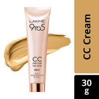 LAKMÉ © Rose Natural Face Powder for Oily Skin Type, Soft Pink, 40G And 9 To 5 Complexion Care Face Cream, Bronze, 30G