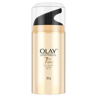Olay Night Cream Natural White Fairness Night Moisturiser, 50g & Olay Day Cream Total Effects 7 in 1, Anti-Ageing SPF 15, 20g