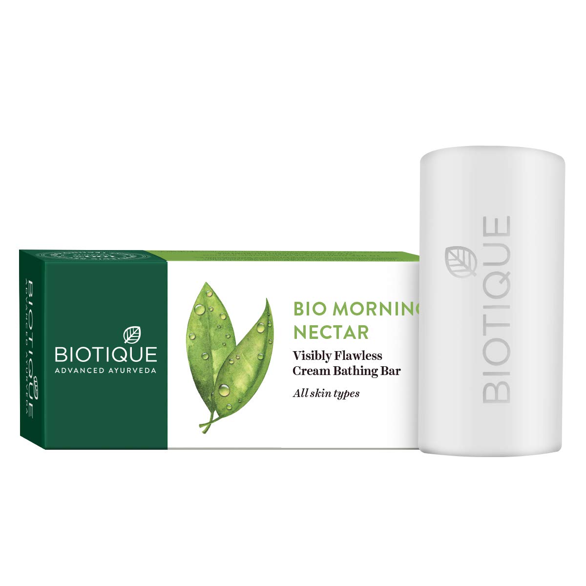 Biotique Almond Oil Nourishing Body Soap, 150g and Biotique Bio Morning Nectar Flawless Cream Bathing Bar, 150g