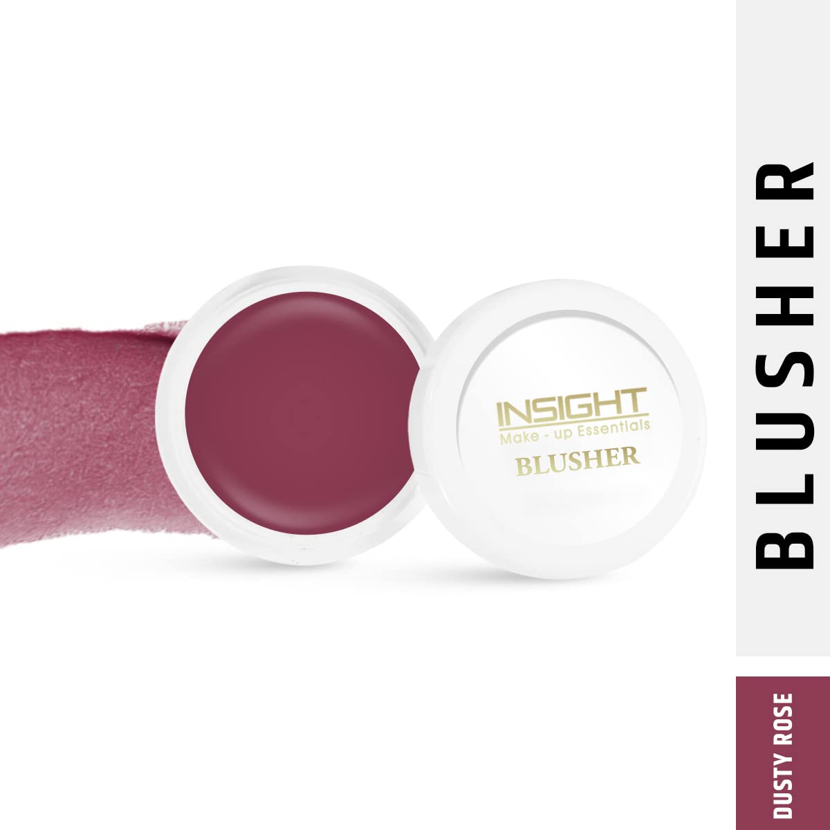 INSIGHT Long Wear Color Rich Lip Gloss, Glossy Finish - LG41-01&Insight Cosmetics Crème Blusher, Face Makeup, Dusty Rose, 3.5 gm(B-02=03)
