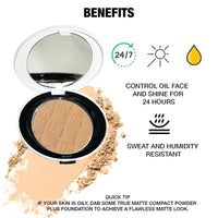 SHOPAAREL True Matte Compact Powder that Protects Skin from Sun, Absorbs Oil, Sweat and helps you to stay fresh (05)